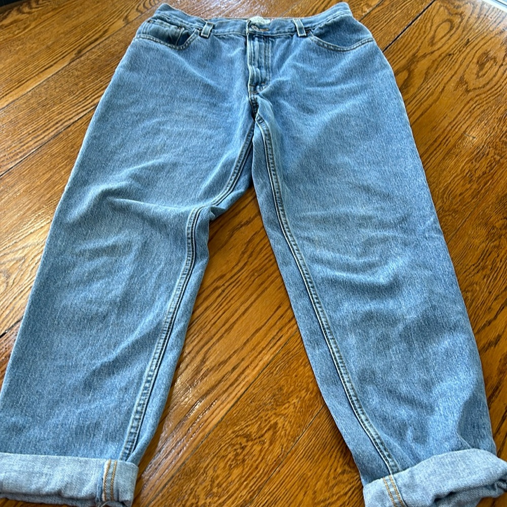Levi’s 550 Classic Relaxed Tapered jeans. Size 12 with 30” inseam.